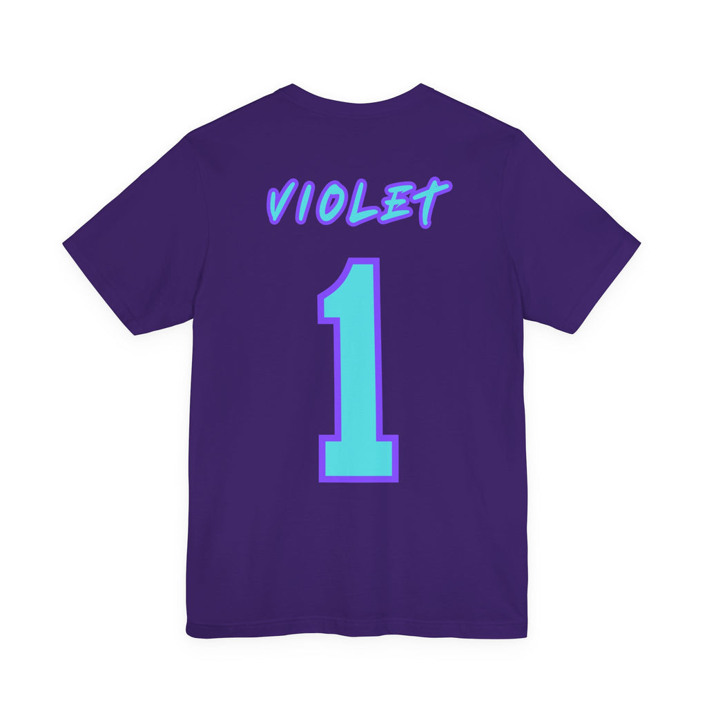 What Color are Your Wings? Violet #1-Unisex Jersey Short Sleeve Tee