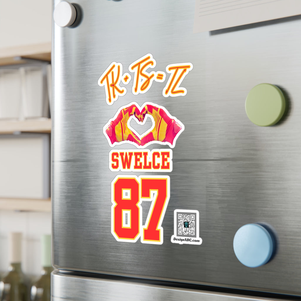 TK+TS=TL SWELCE (White Background) w/DesignXBC QR Code Kiss-Cut Vinyl Decals