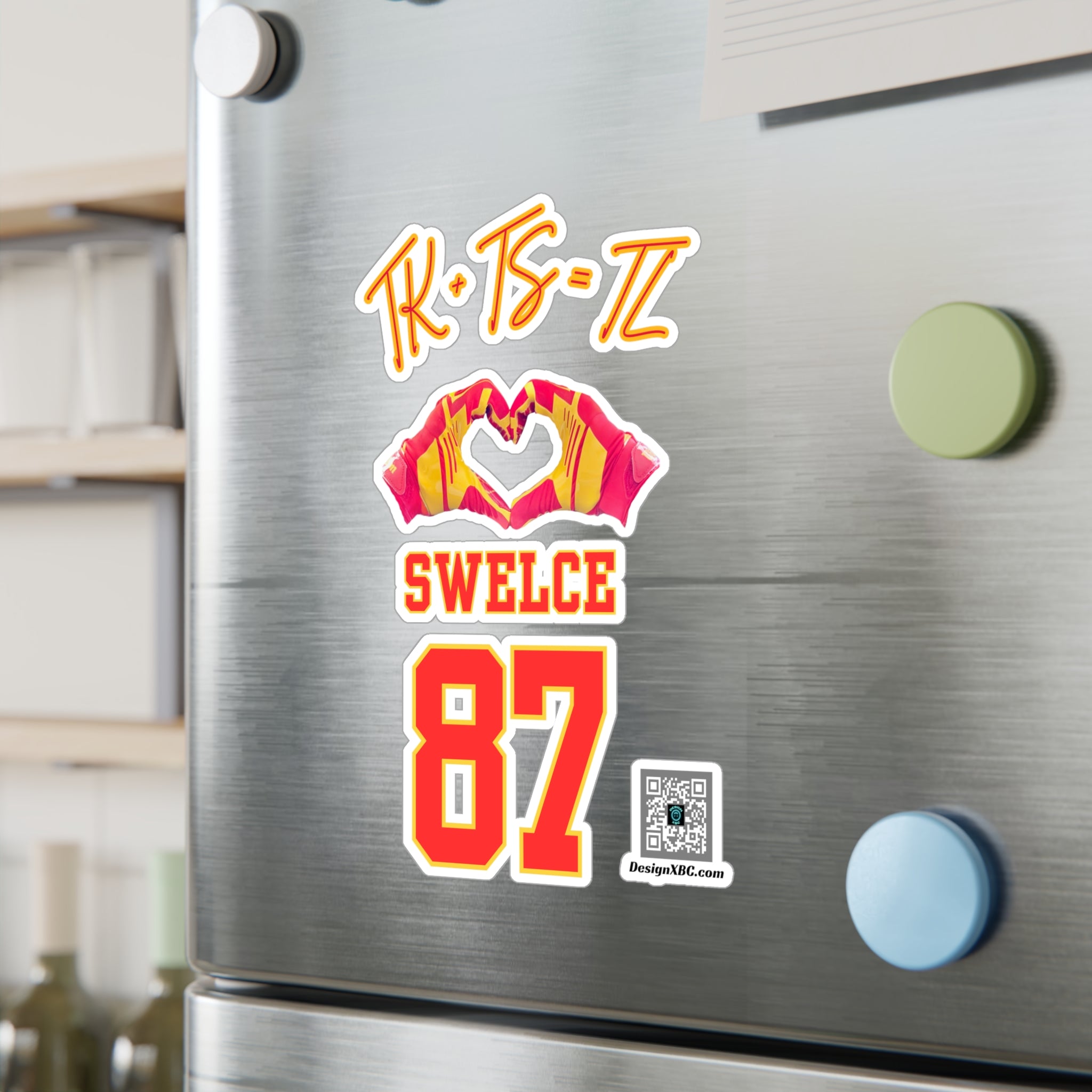 TK+TS=TL SWELCE (White Background) w/DesignXBC QR Code Kiss-Cut Vinyl Decals