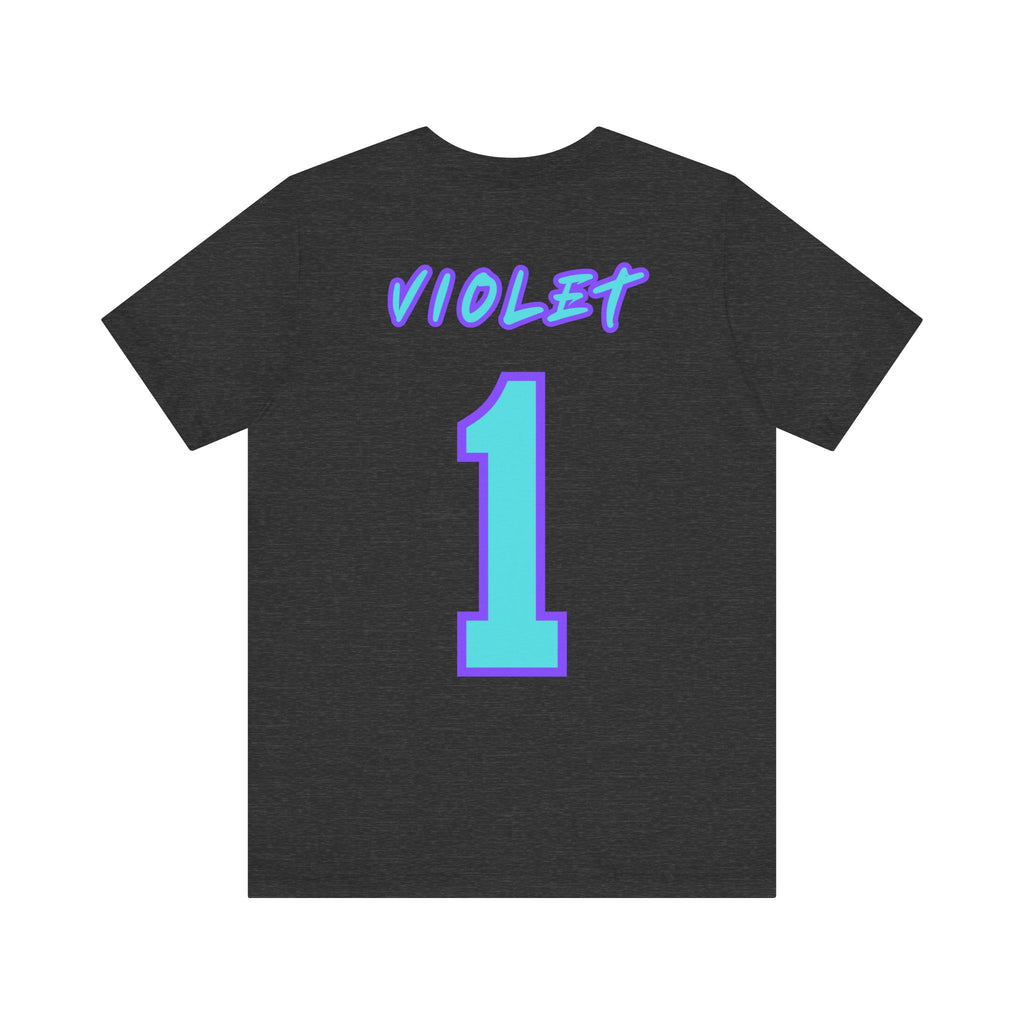 What Color are Your Wings? Violet #1-Unisex Jersey Short Sleeve Tee