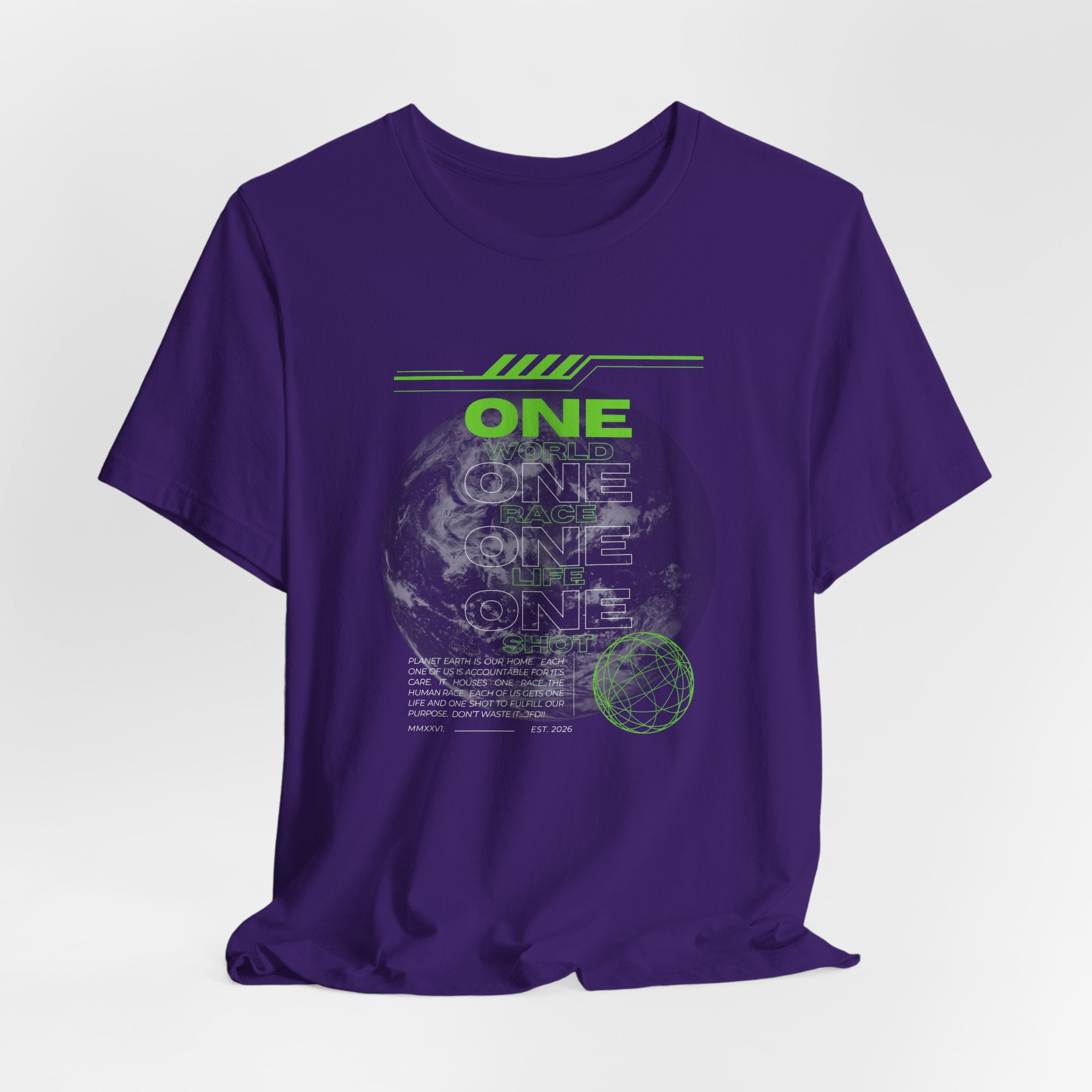 One World-Unisex Jersey Short Sleeve Tee