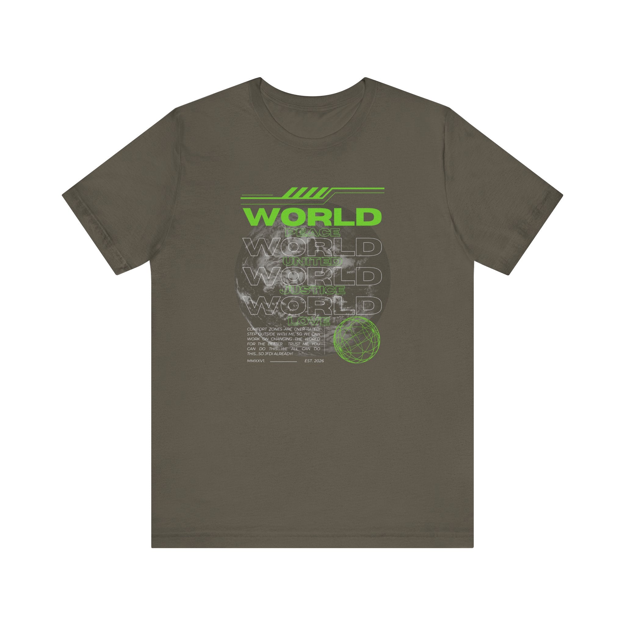Change the World Design #1-Unisex Jersey Short Sleeve Tee