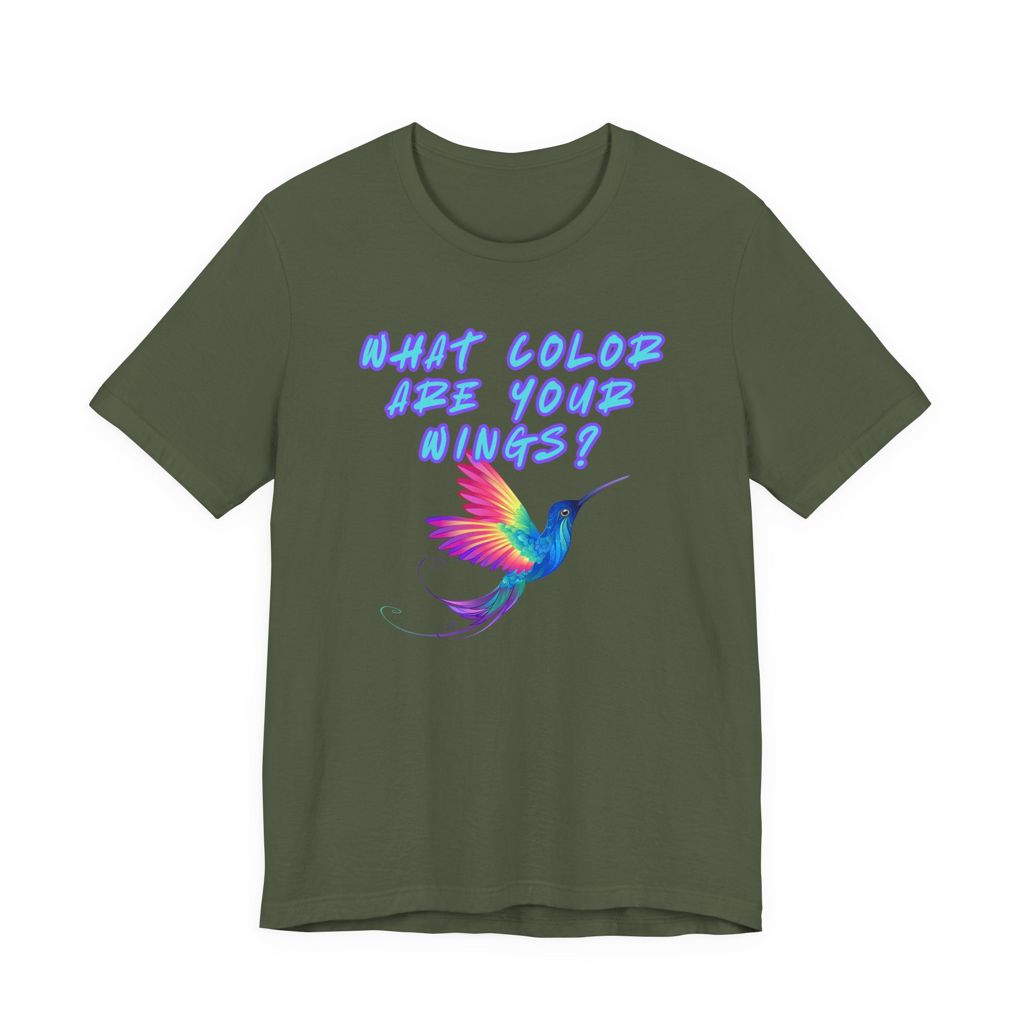 What Color are Your Wings? Violet #1-Unisex Jersey Short Sleeve Tee