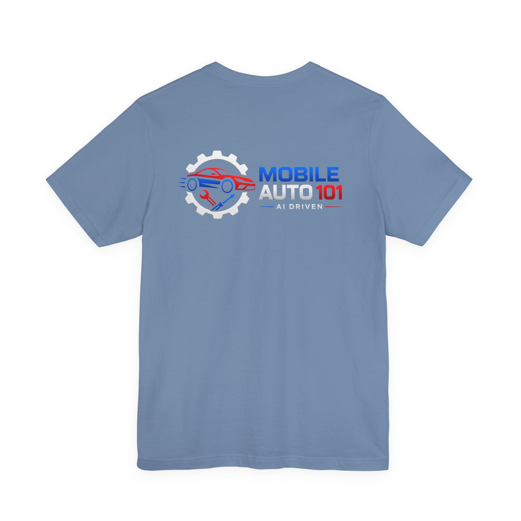 Mobile Auto 101 3rd Ed. (front and back design)-Unisex Jersey Short Sleeve Tee