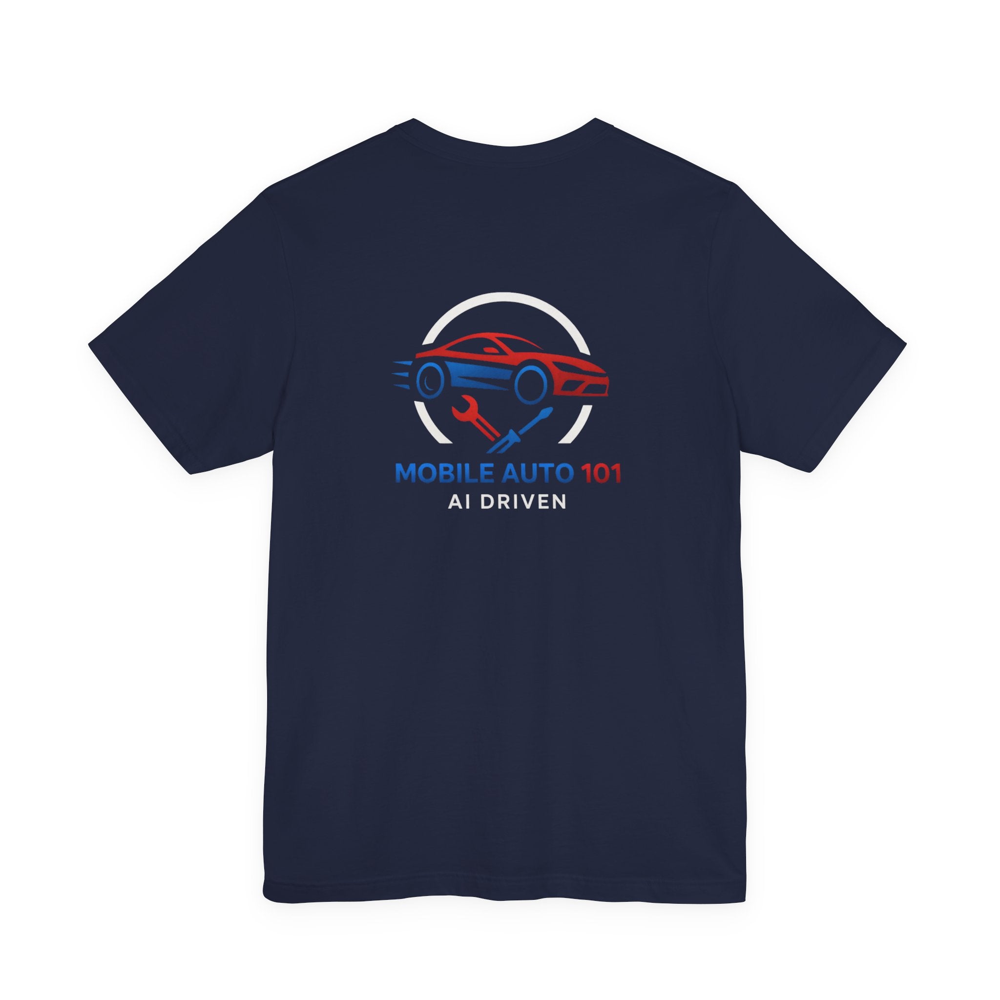 Mobile Auto 101 2nd Ed. (front and back design)-Unisex Jersey Short Sleeve Tee