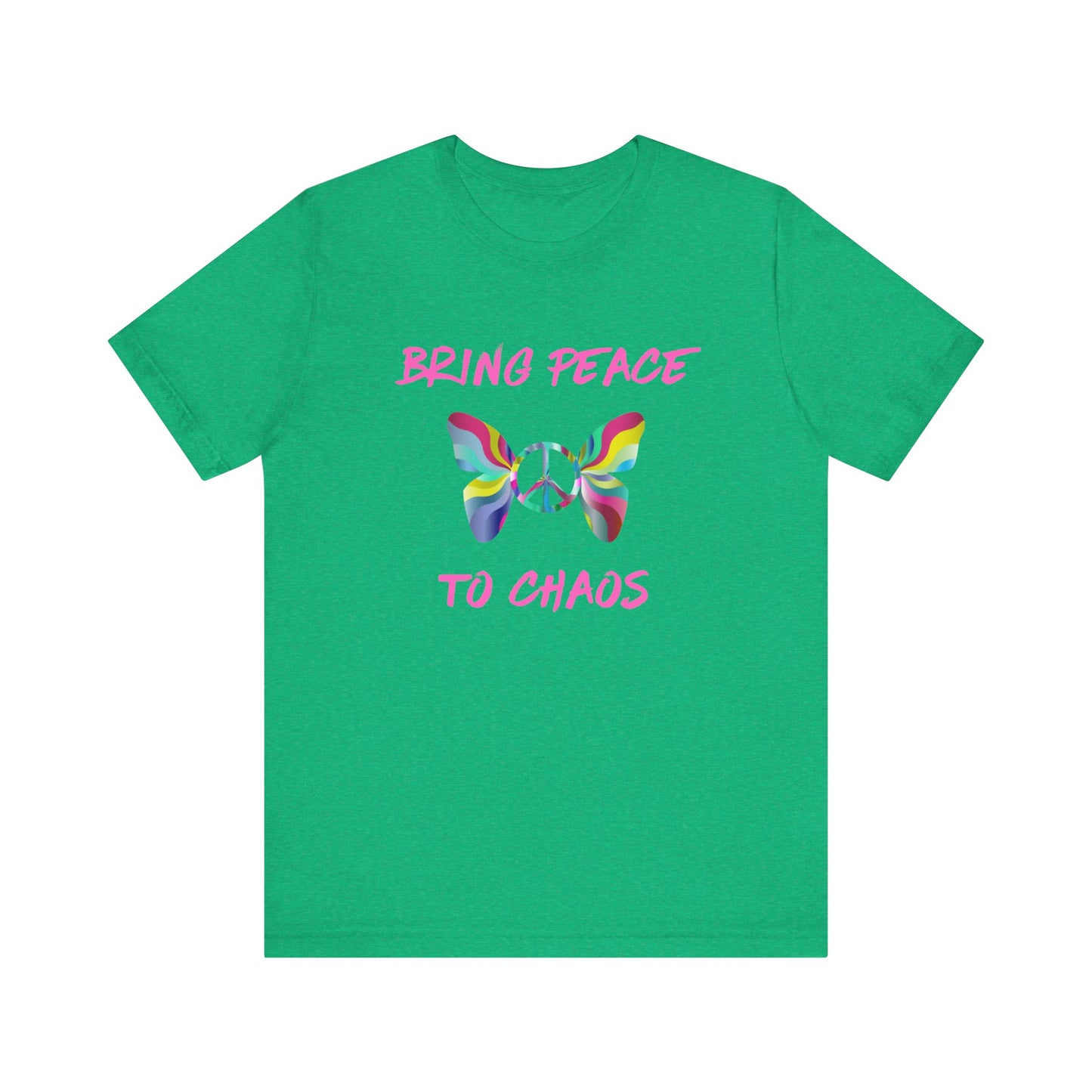 Bring Peace to Chaos (Pink Version)-Unisex Jersey Short Sleeve Tee