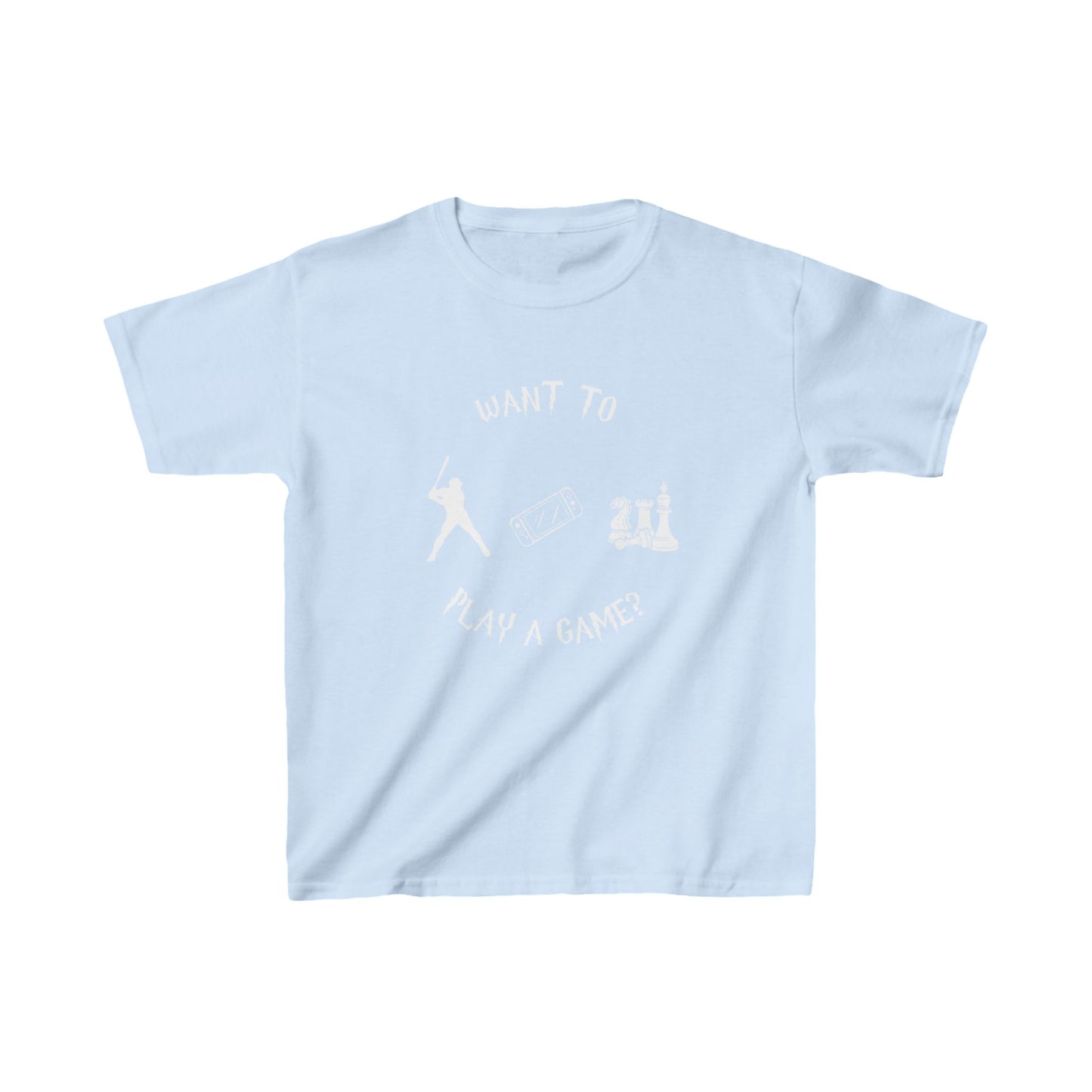 Want to Play a Game?-Kids Heavy Cotton™ Tee