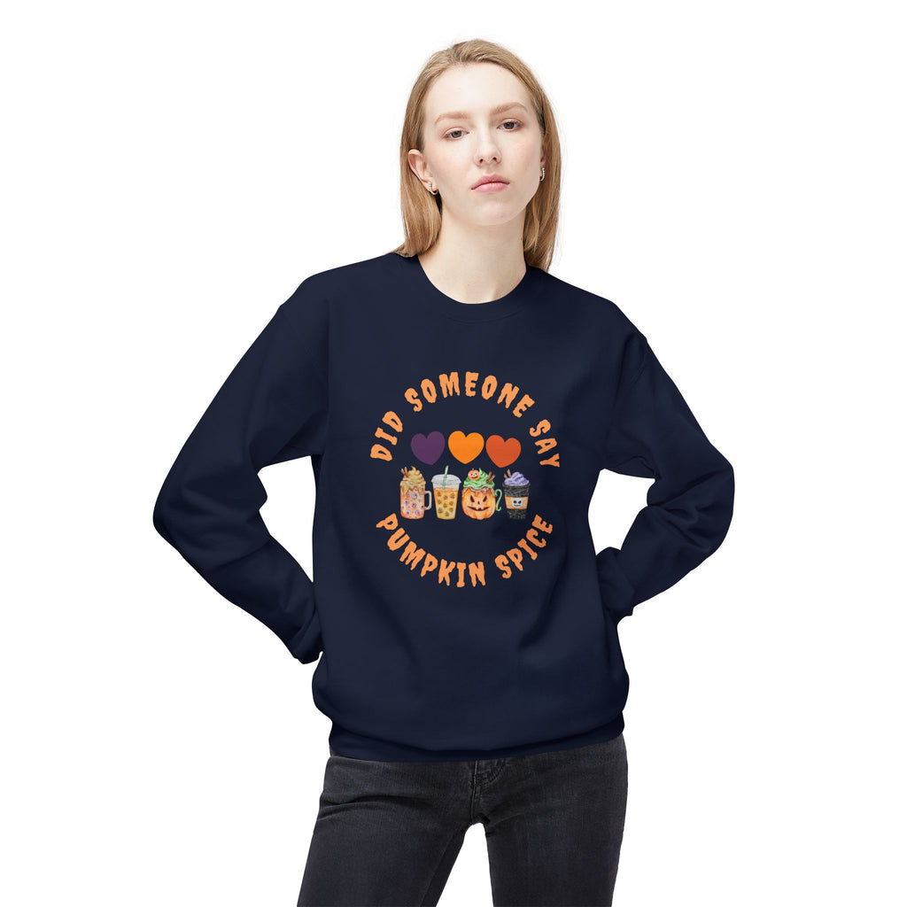 Pumpkin Spice Crewneck Sweatshirt | Cozy Fall Apparel, Unisex Gift, Autumn Fashion, Cute Sweater for Halloween & Thanksgiving