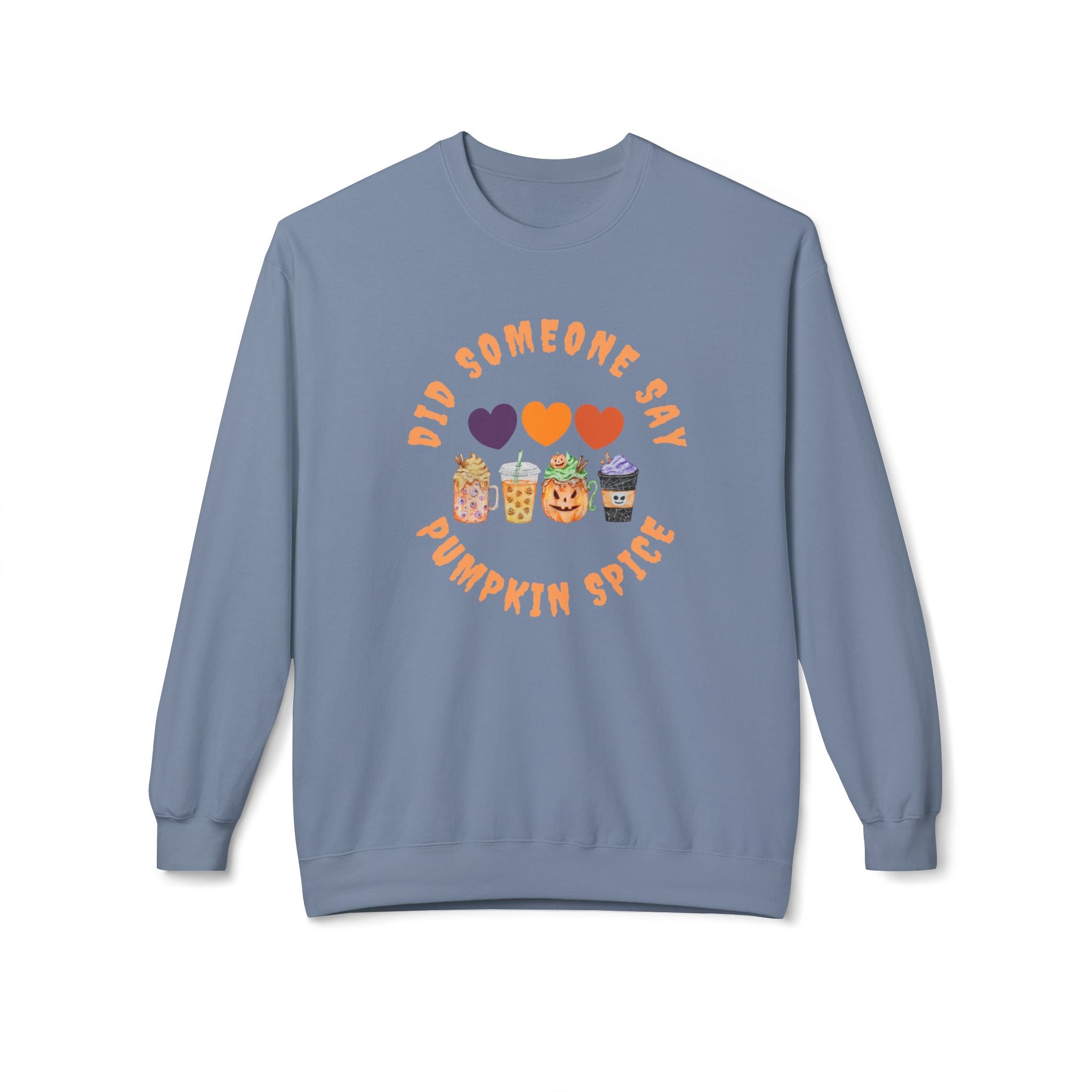 Pumpkin Spice Crewneck Sweatshirt | Cozy Fall Apparel, Unisex Gift, Autumn Fashion, Cute Sweater for Halloween & Thanksgiving