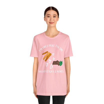 I'm Only Here for the Breadsticks and Mints-Unisex Jersey Short Sleeve Tee