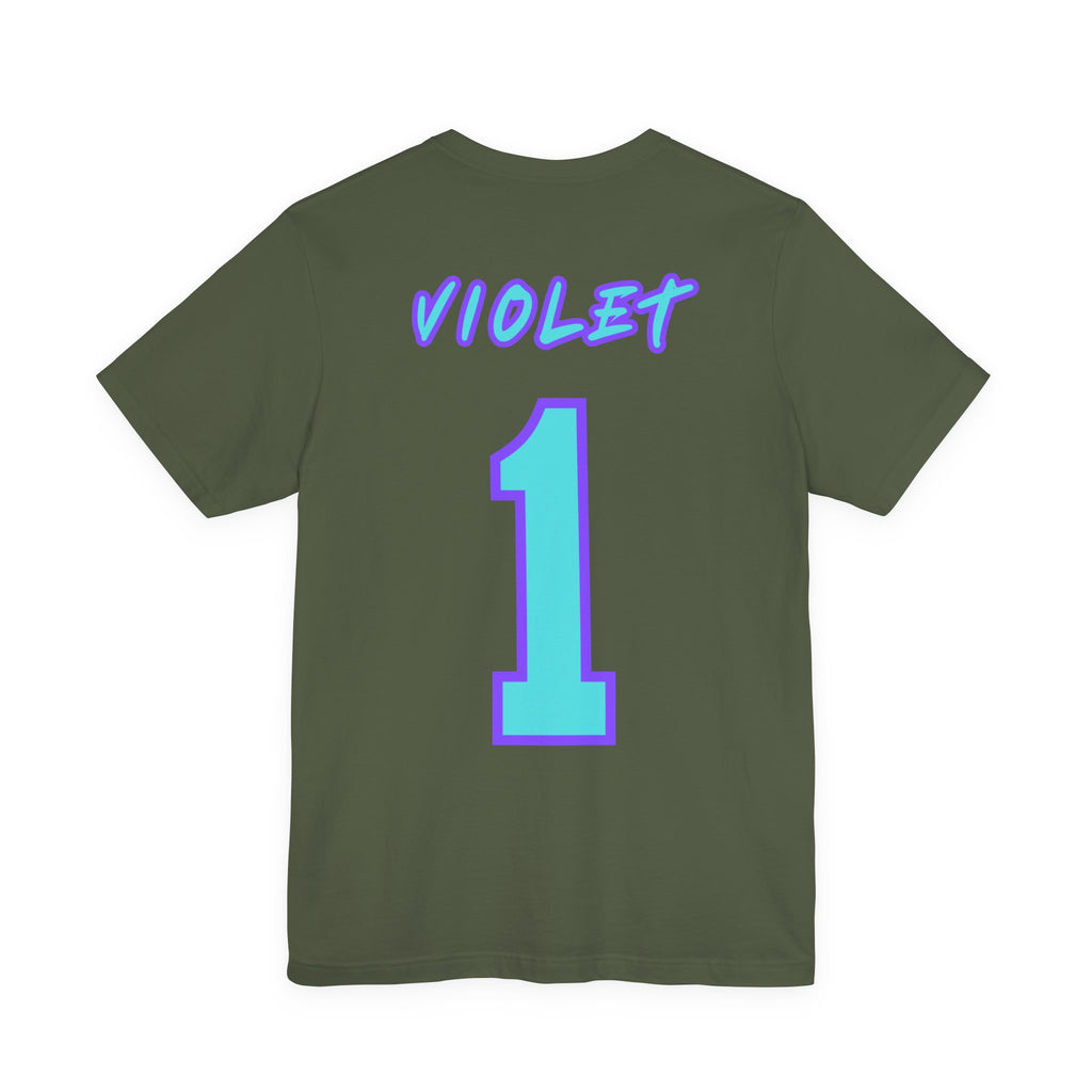 What Color are Your Wings? Violet #1-Unisex Jersey Short Sleeve Tee