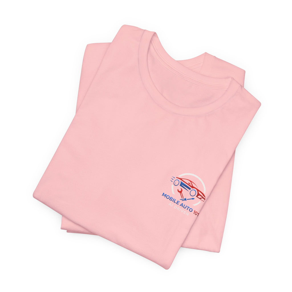 Mobile Auto 101 2nd Ed. (front and back design)-Unisex Jersey Short Sleeve Tee