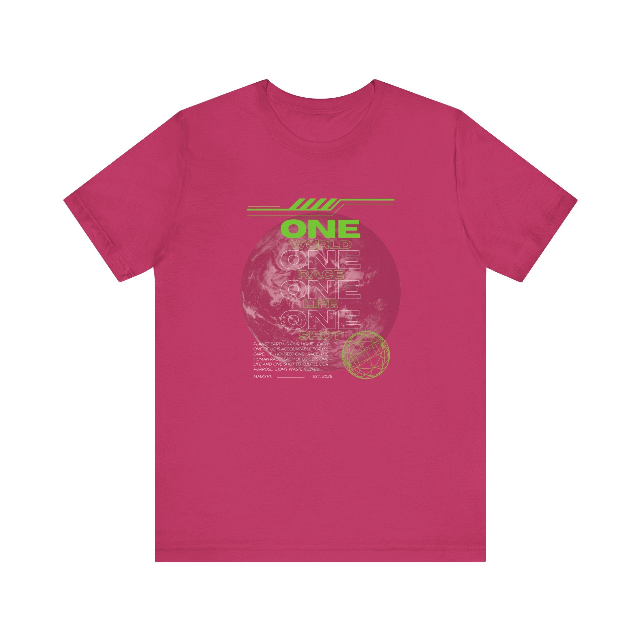 One World-Unisex Jersey Short Sleeve Tee