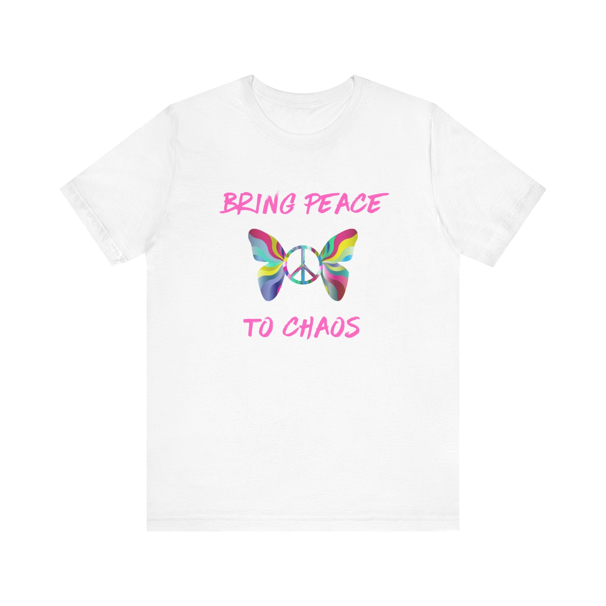 Bring Peace to Chaos (Pink Version)-Unisex Jersey Short Sleeve Tee