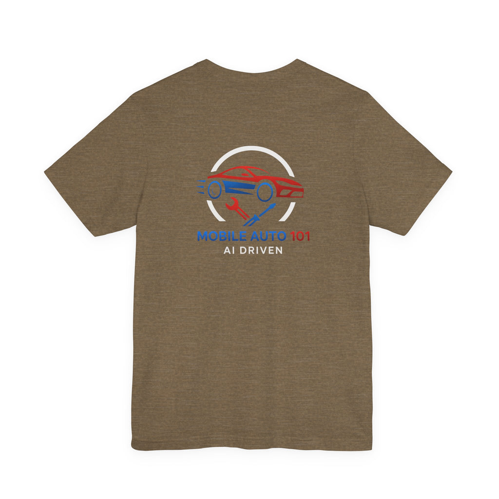 Mobile Auto 101 2nd Ed. (front and back design)-Unisex Jersey Short Sleeve Tee
