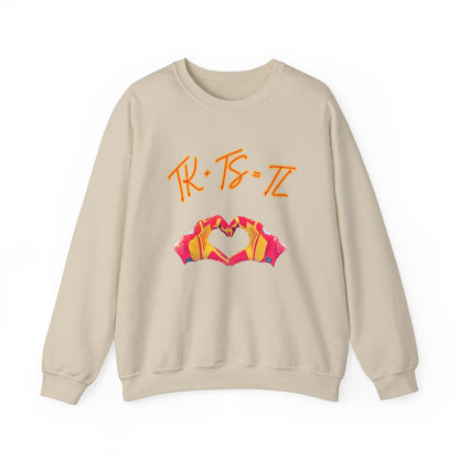 SWELCE #87 TK+TS=TL Original Love Glove Design (Vers.#3 for white)-Unisex Crewneck Sweatshirt