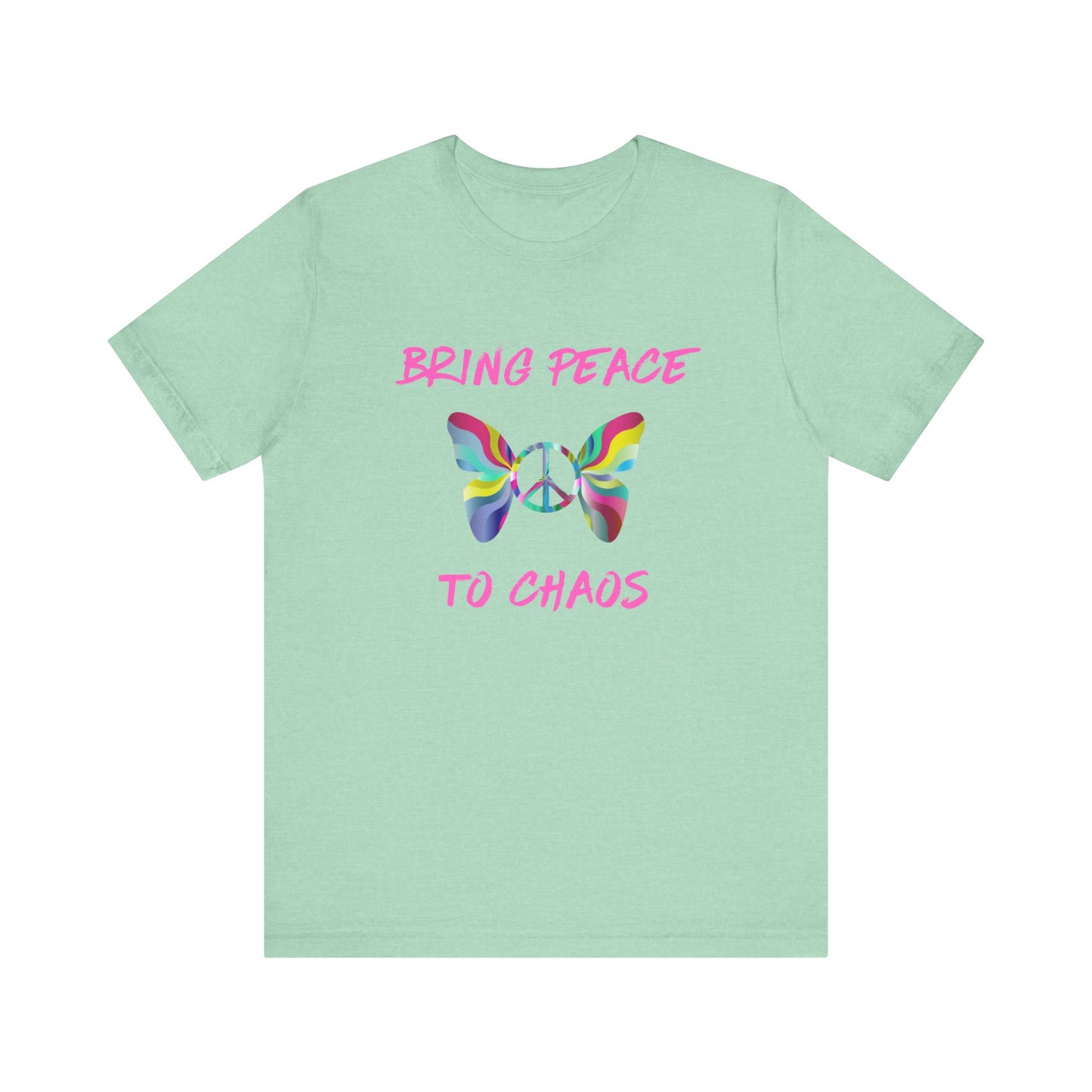 Bring Peace to Chaos (Pink Version)-Unisex Jersey Short Sleeve Tee