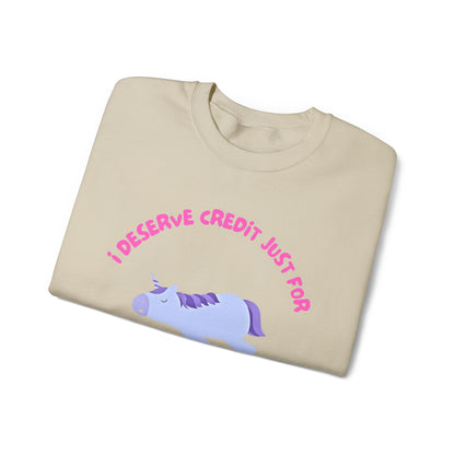 I Deserve Credit (2 Sided Print)-Unisex Heavy Blend™ Crewneck Sweatshirt