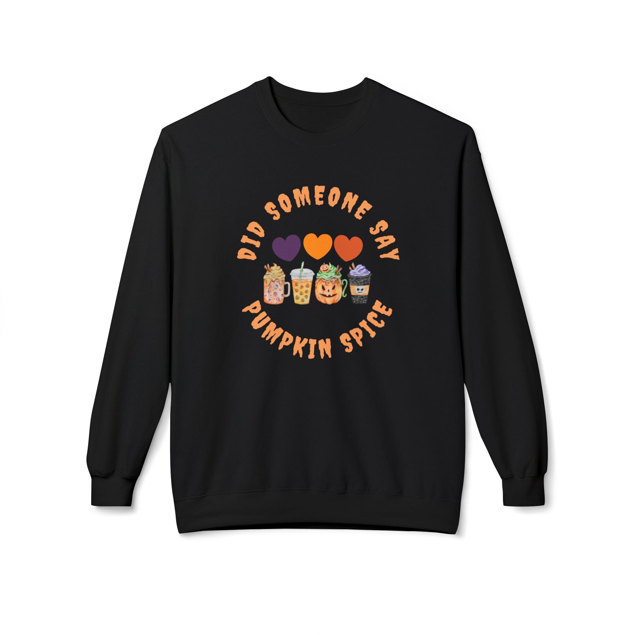 Pumpkin Spice Crewneck Sweatshirt | Cozy Fall Apparel, Unisex Gift, Autumn Fashion, Cute Sweater for Halloween & Thanksgiving