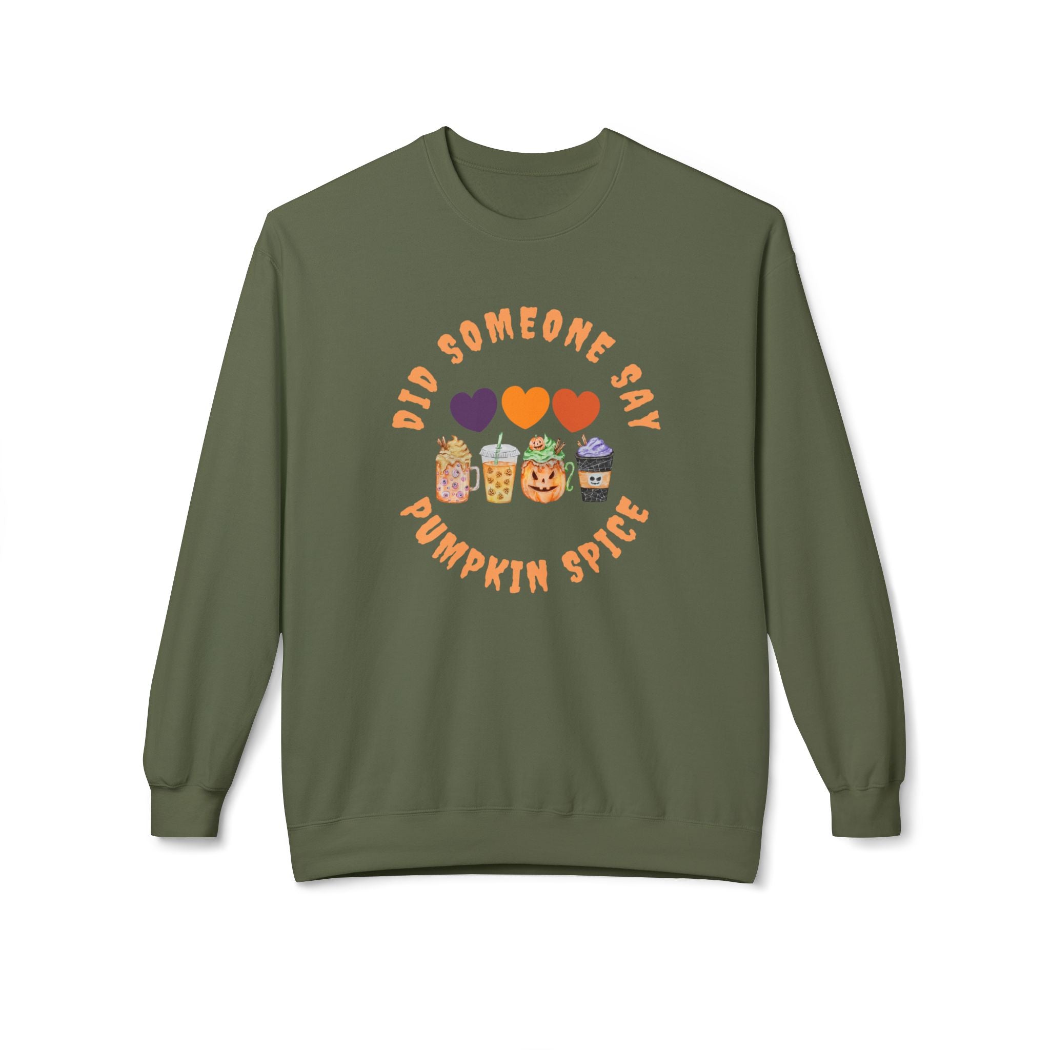 Pumpkin Spice Crewneck Sweatshirt | Cozy Fall Apparel, Unisex Gift, Autumn Fashion, Cute Sweater for Halloween & Thanksgiving