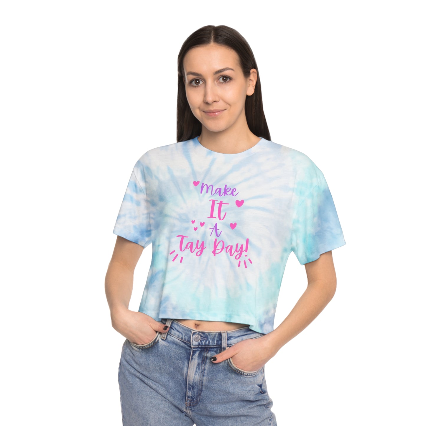 Make It a Tay Day-Women's Tie-Dye Crop Tee