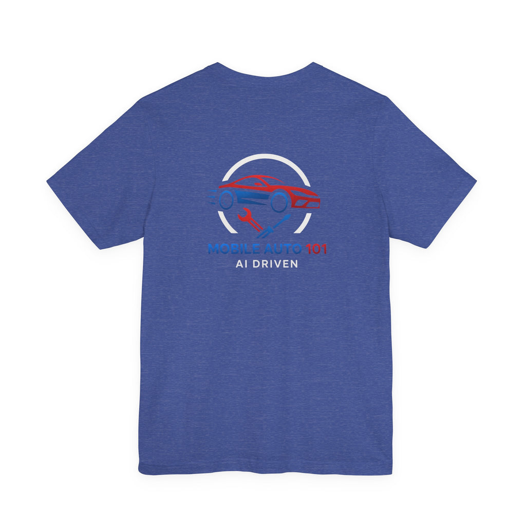 Mobile Auto 101 2nd Ed. (front and back design)-Unisex Jersey Short Sleeve Tee