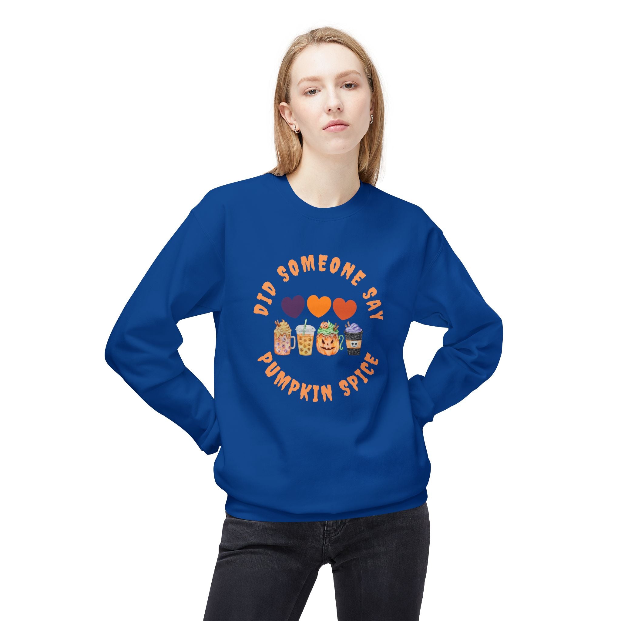 Pumpkin Spice Crewneck Sweatshirt | Cozy Fall Apparel, Unisex Gift, Autumn Fashion, Cute Sweater for Halloween & Thanksgiving