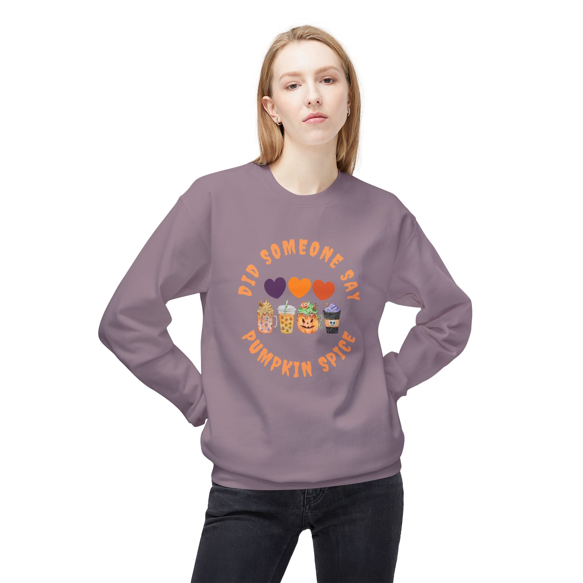 Pumpkin Spice Crewneck Sweatshirt | Cozy Fall Apparel, Unisex Gift, Autumn Fashion, Cute Sweater for Halloween & Thanksgiving