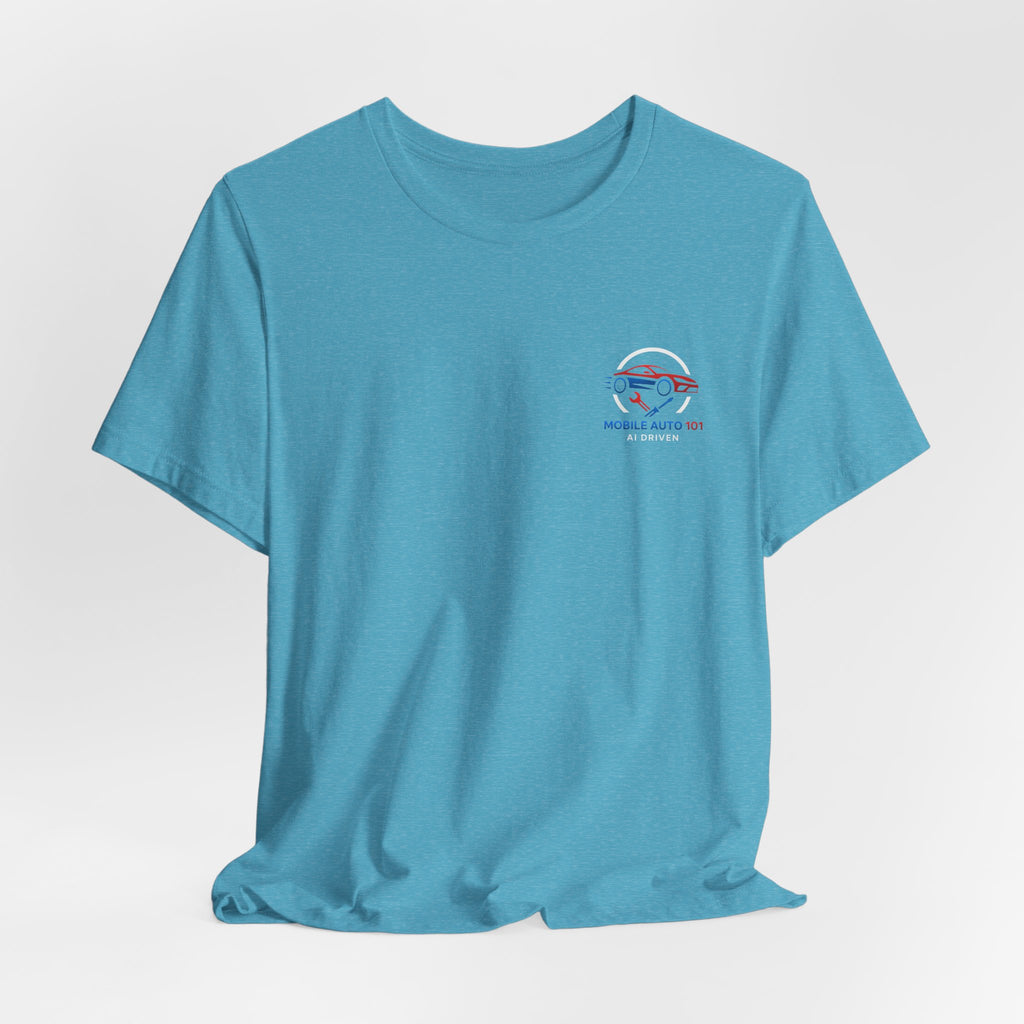 Mobile Auto 101 2nd Ed. (front and back design)-Unisex Jersey Short Sleeve Tee