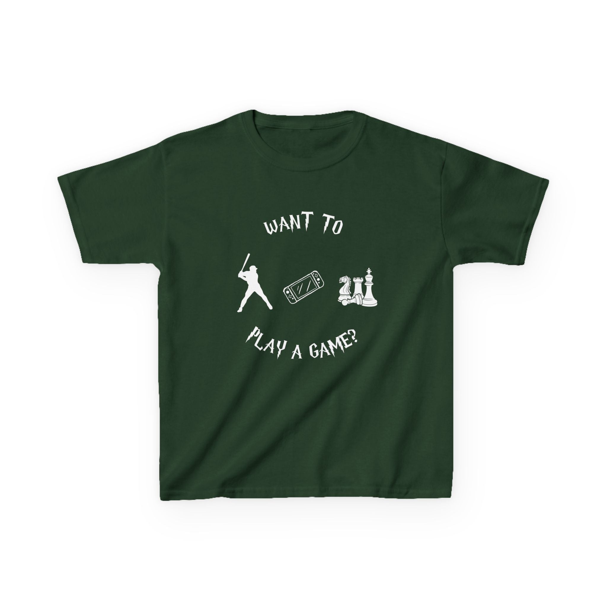 Want to Play a Game?-Kids Heavy Cotton™ Tee