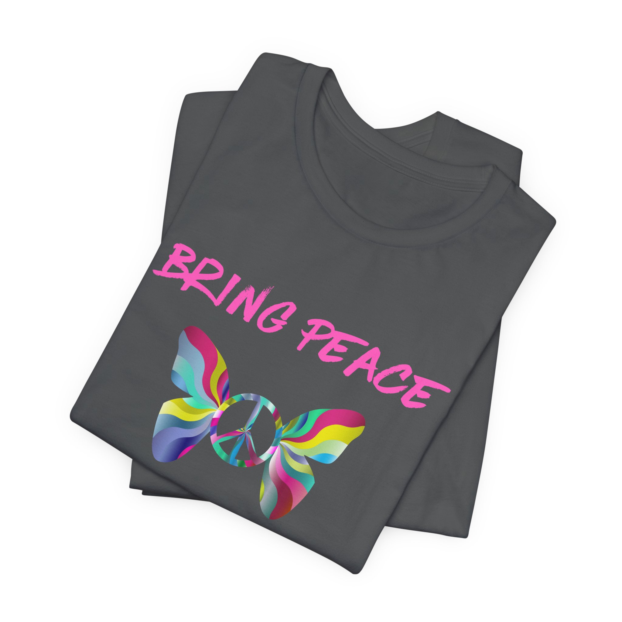 Bring Peace to Chaos (Pink Version)-Unisex Jersey Short Sleeve Tee - Image 63