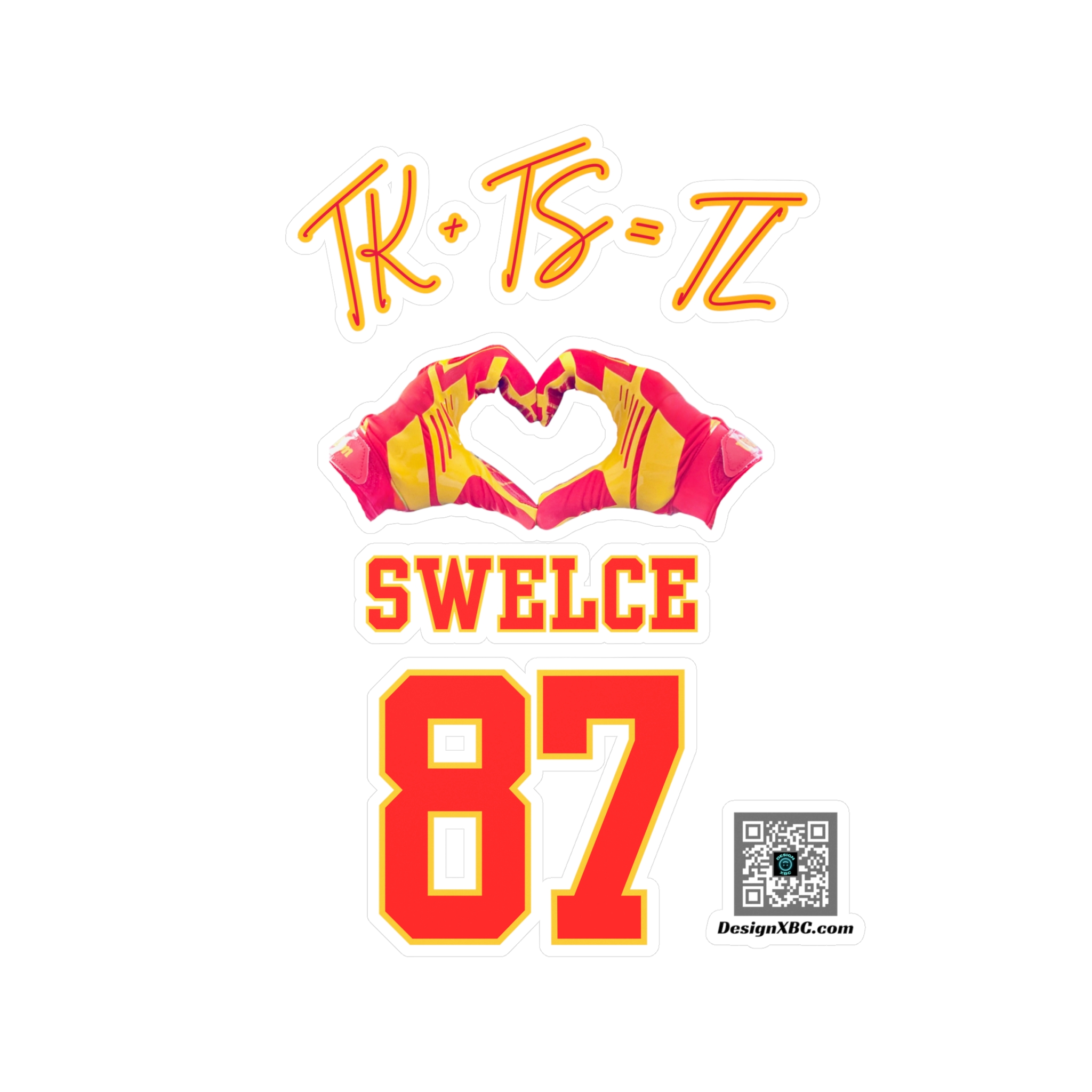 TK+TS=TL SWELCE (White Background) w/DesignXBC QR Code Kiss-Cut Vinyl Decals - Image 13
