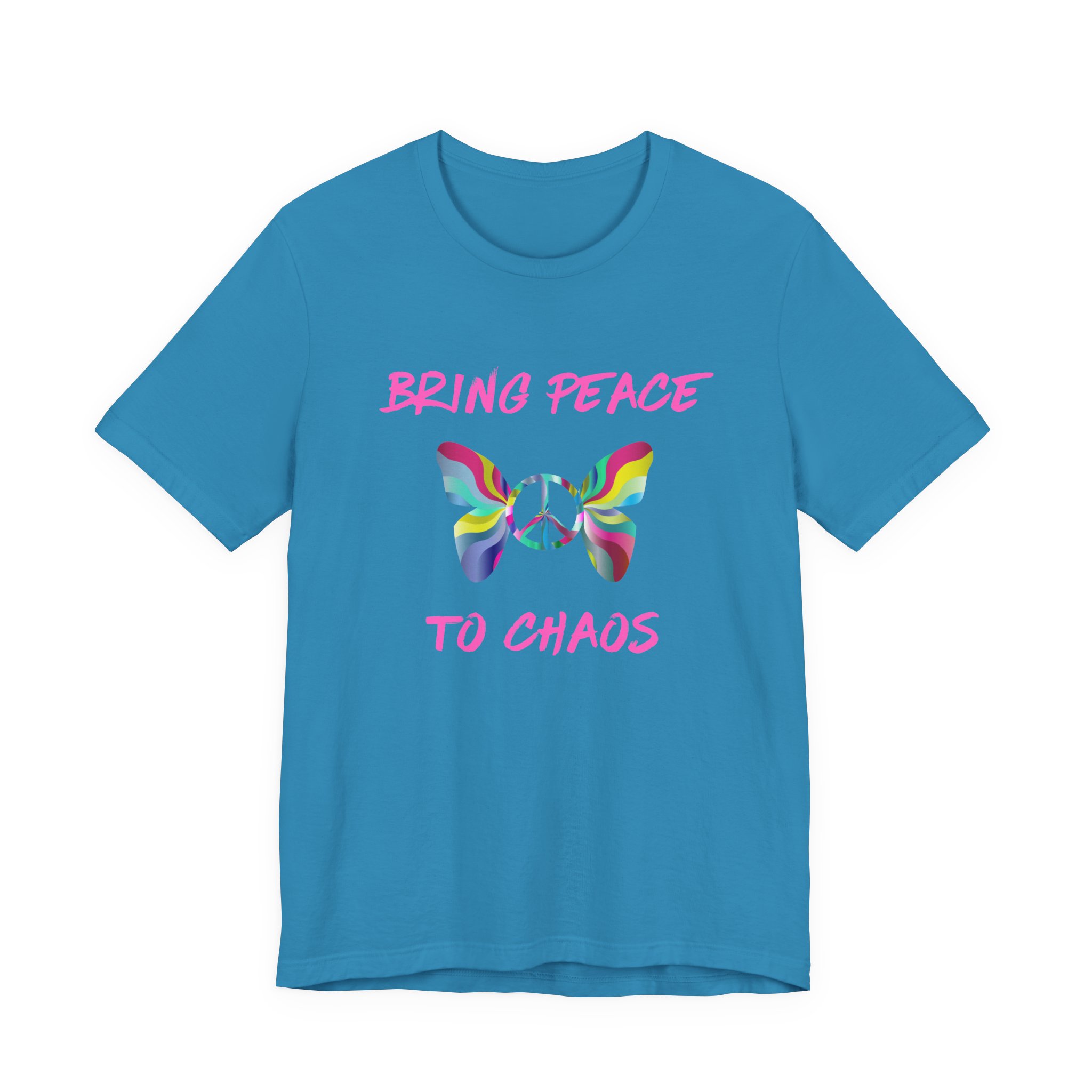 Bring Peace to Chaos (Pink Version)-Unisex Jersey Short Sleeve Tee - Image 45