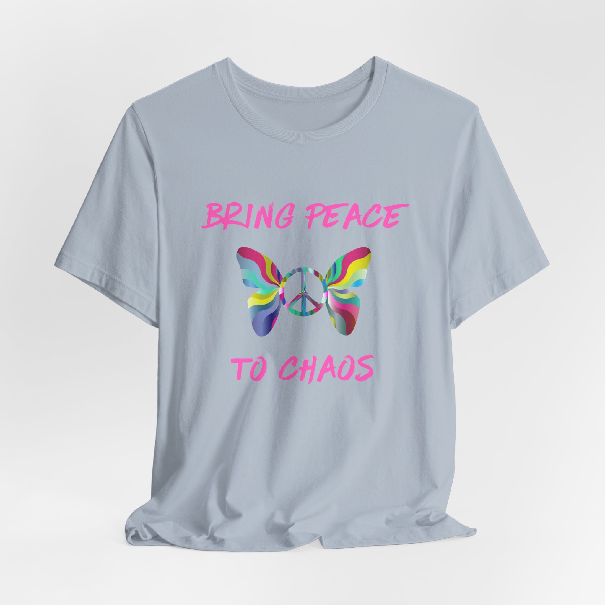 Bring Peace to Chaos (Pink Version)-Unisex Jersey Short Sleeve Tee - Image 52