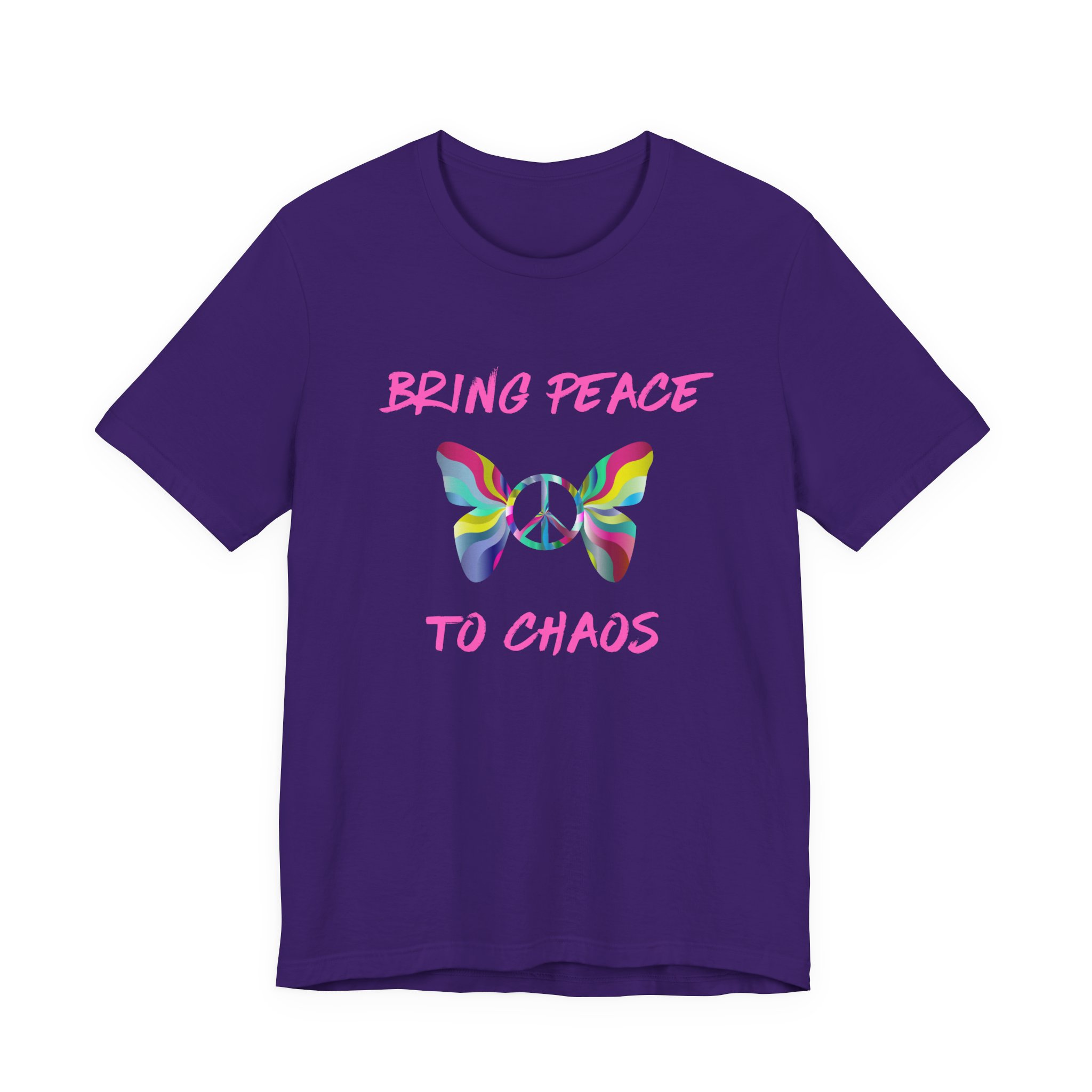 Bring Peace to Chaos (Pink Version)-Unisex Jersey Short Sleeve Tee - Image 69