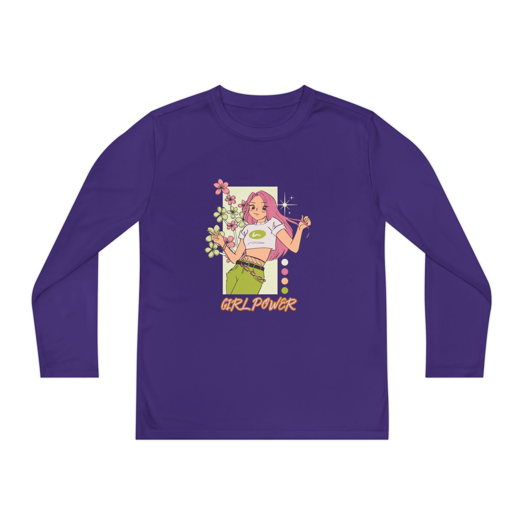 Girl Power-Youth Long Sleeve Competitor Tee - Image 25