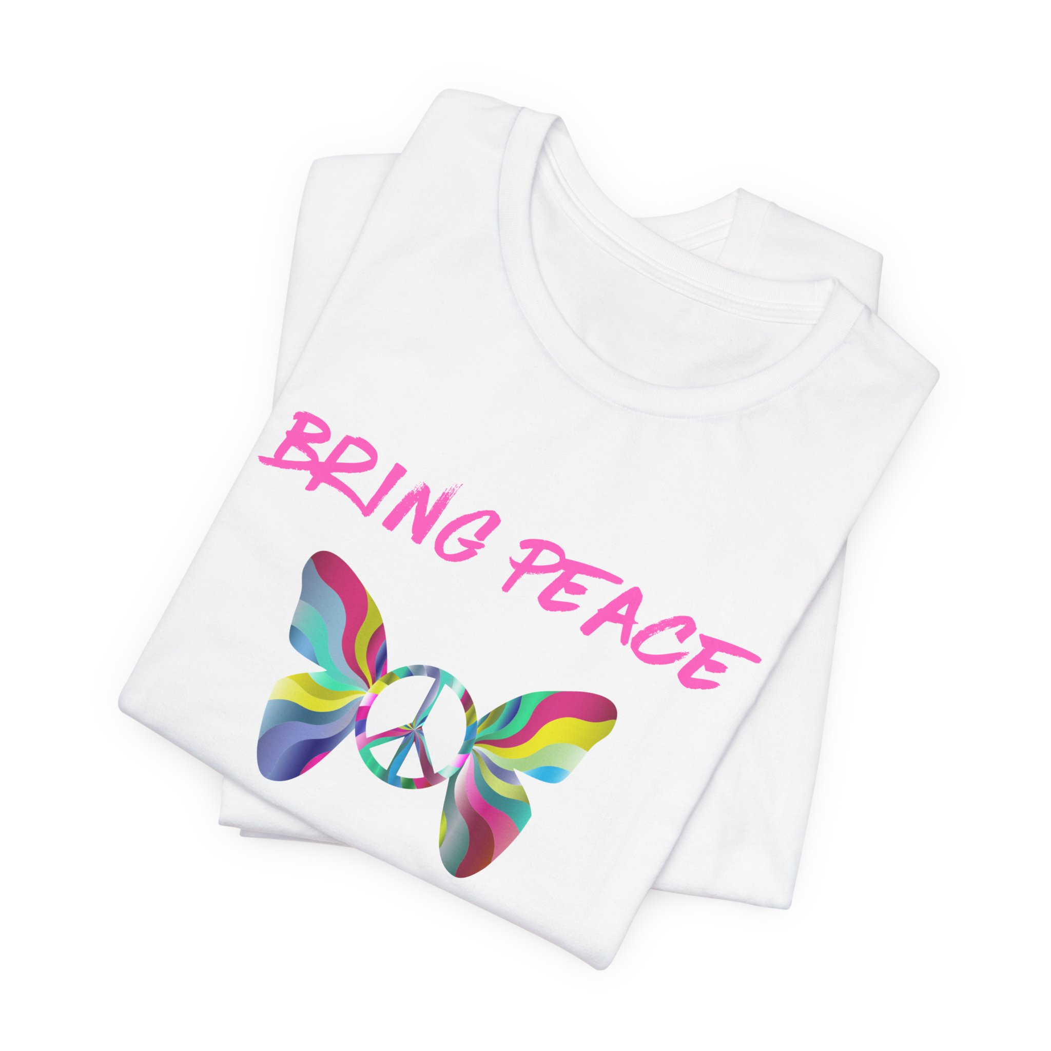 Bring Peace to Chaos (Pink Version)-Unisex Jersey Short Sleeve Tee - Image 3