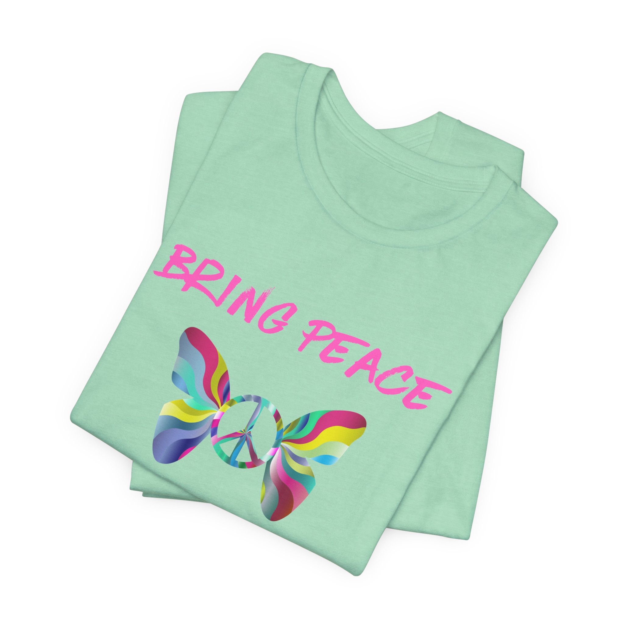 Bring Peace to Chaos (Pink Version)-Unisex Jersey Short Sleeve Tee - Image 35