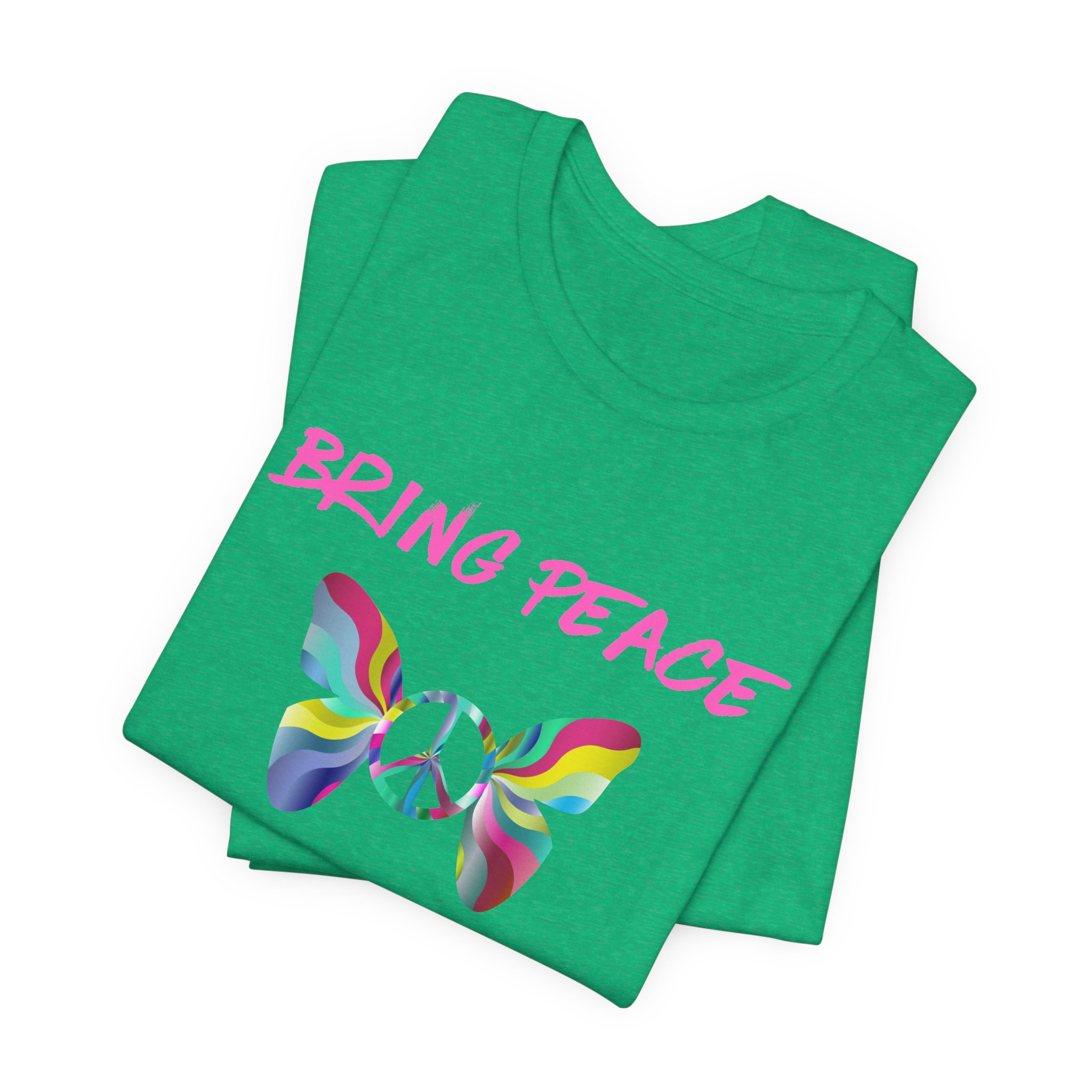 Bring Peace to Chaos (Pink Version)-Unisex Jersey Short Sleeve Tee - Image 39