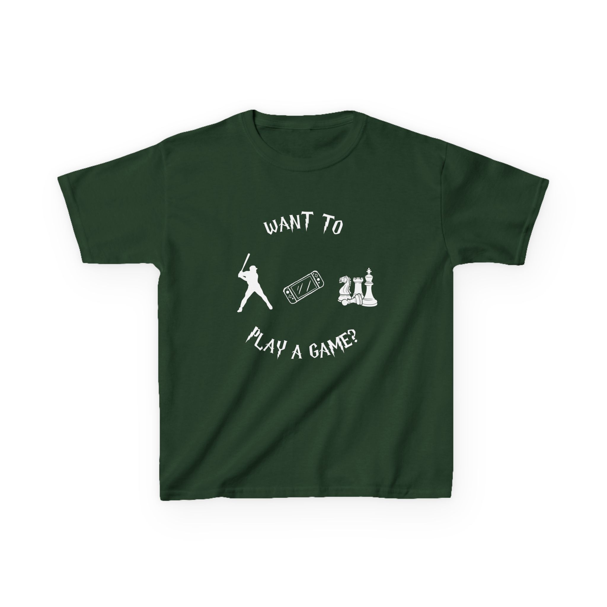 Want to Play a Game?-Kids Heavy Cotton™ Tee - Image 9