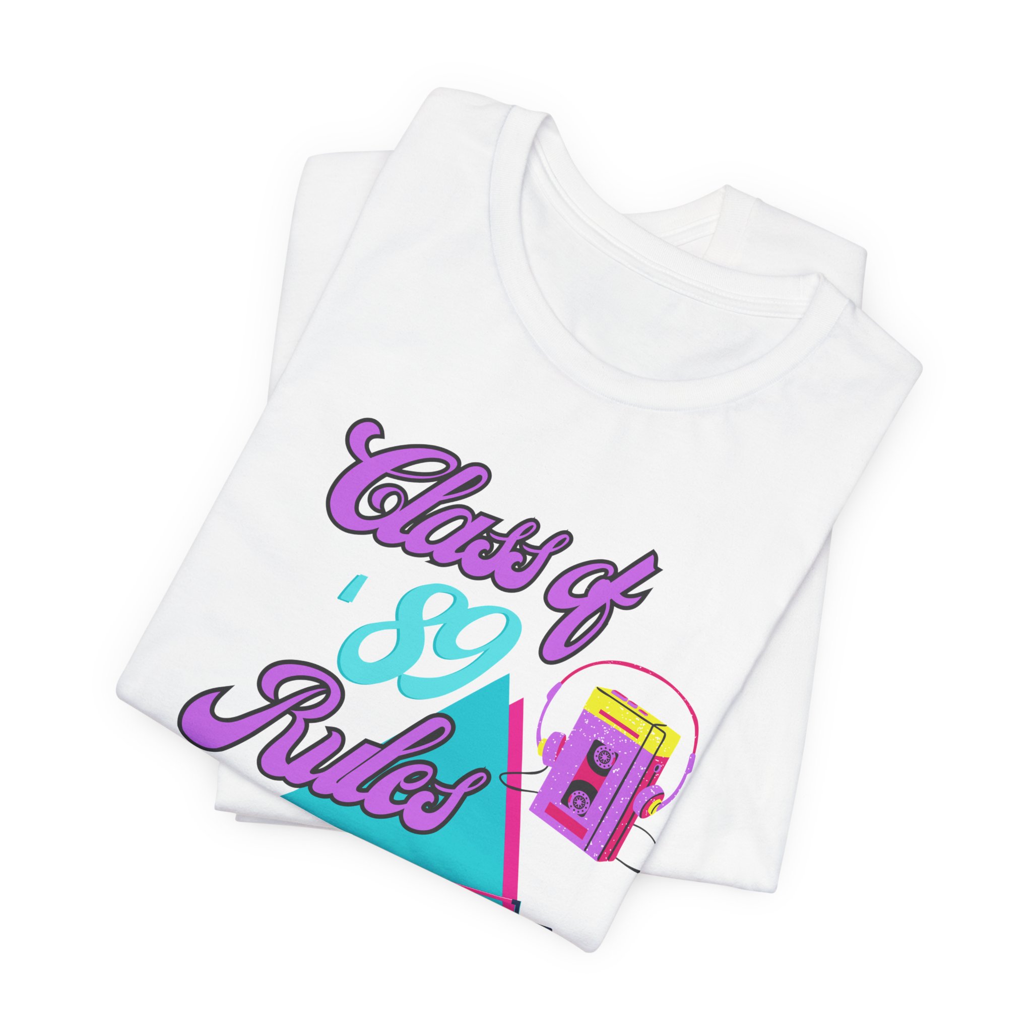 Class of '89 Rules Version 1-Unisex Jersey Short Sleeve Tee - Image 3