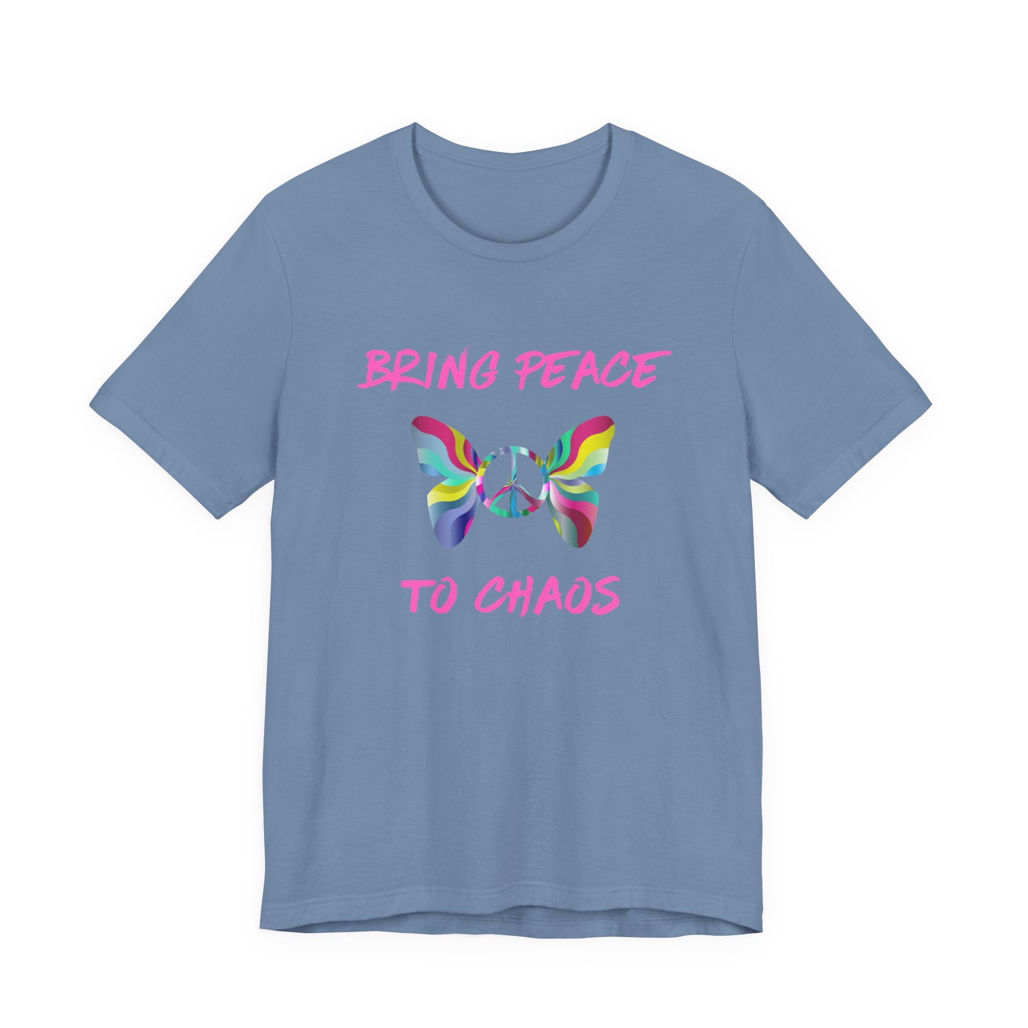 Bring Peace to Chaos (Pink Version)-Unisex Jersey Short Sleeve Tee - Image 57