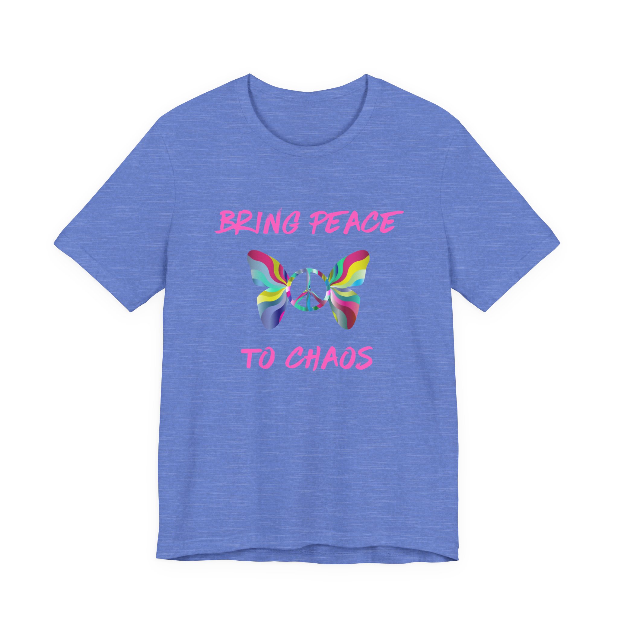 Bring Peace to Chaos (Pink Version)-Unisex Jersey Short Sleeve Tee - Image 53