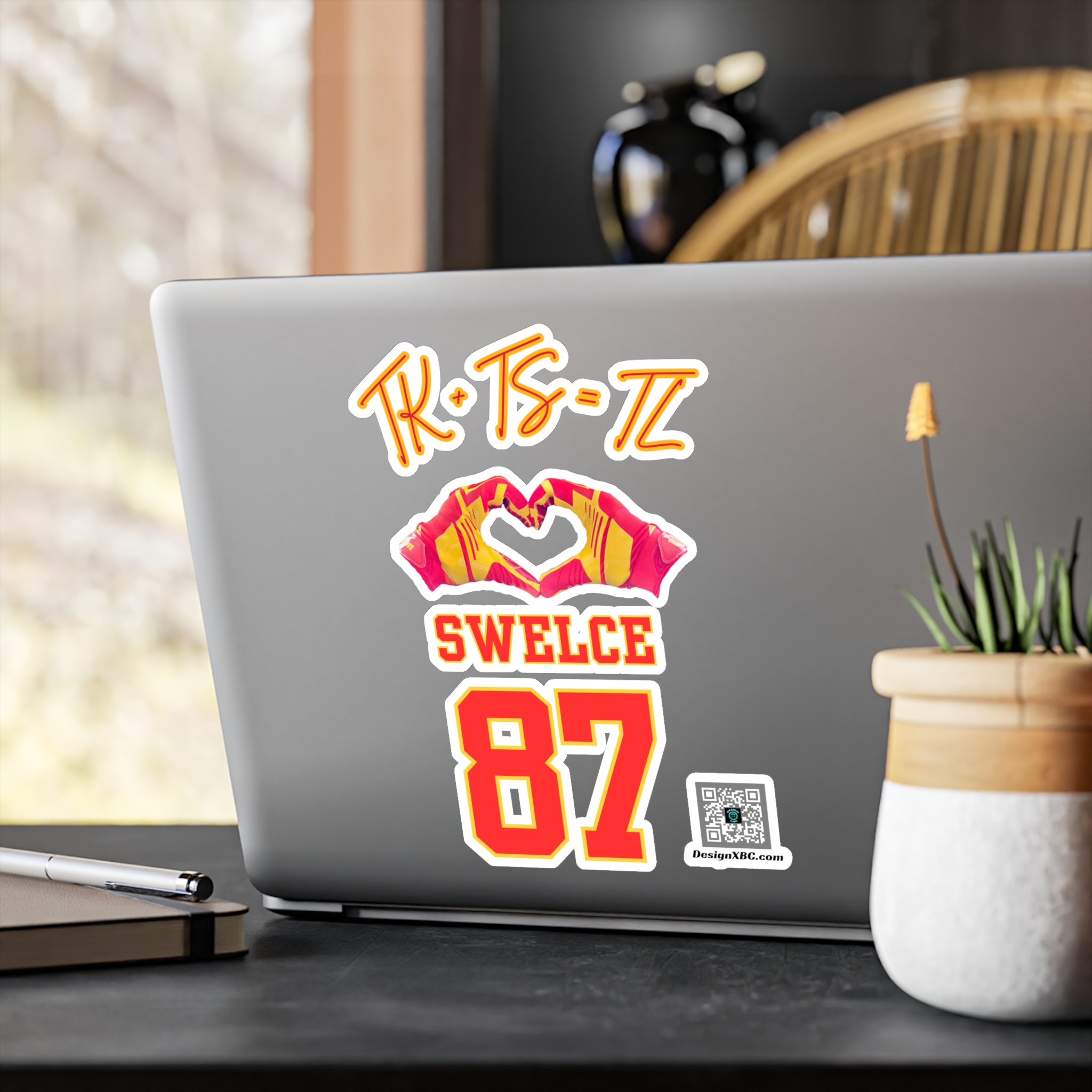 TK+TS=TL SWELCE (White Background) w/DesignXBC QR Code Kiss-Cut Vinyl Decals - Image 16