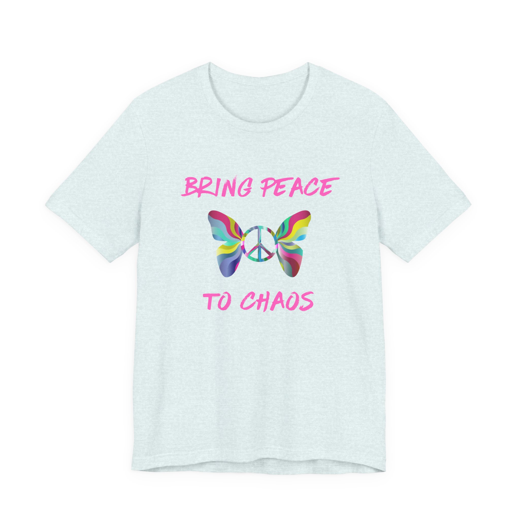 Bring Peace to Chaos (Pink Version)-Unisex Jersey Short Sleeve Tee - Image 41