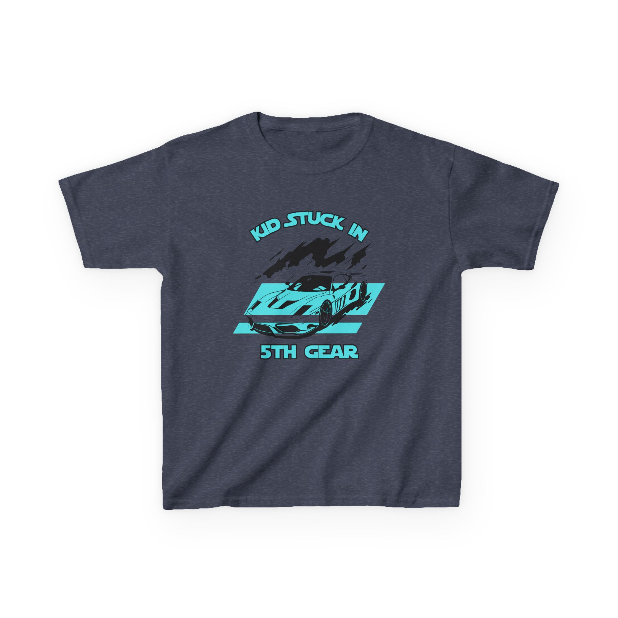 Stuck In 5th Gear-Kids Heavy Cotton™ Tee - Image 41