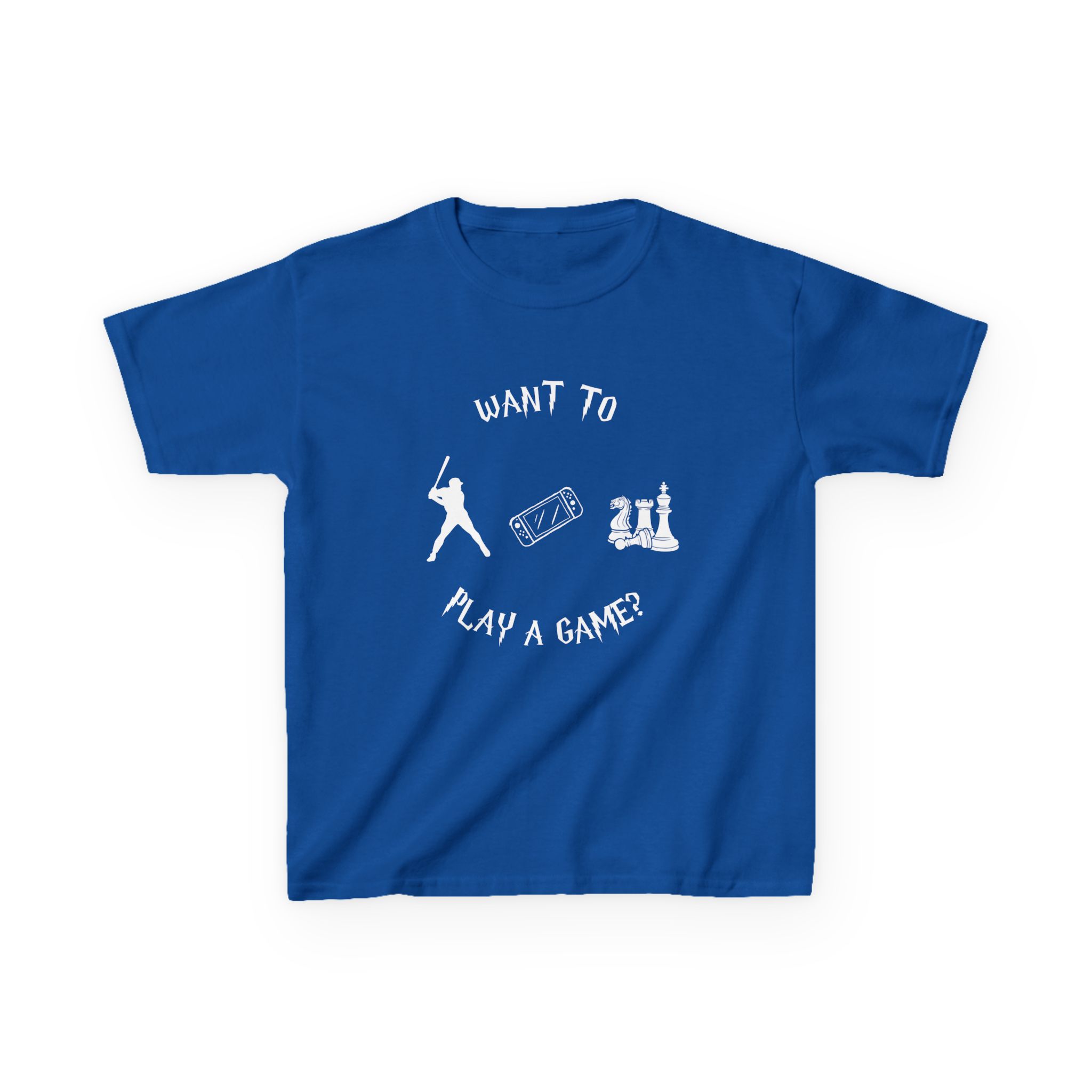 Want to Play a Game?-Kids Heavy Cotton™ Tee - Image 29