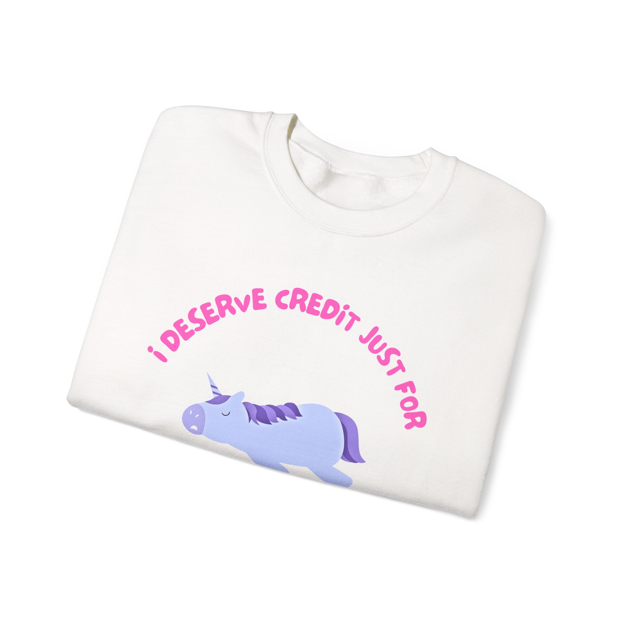 I Deserve Credit (2 Sided Print)-Unisex Heavy Blend™ Crewneck Sweatshirt - Image 3