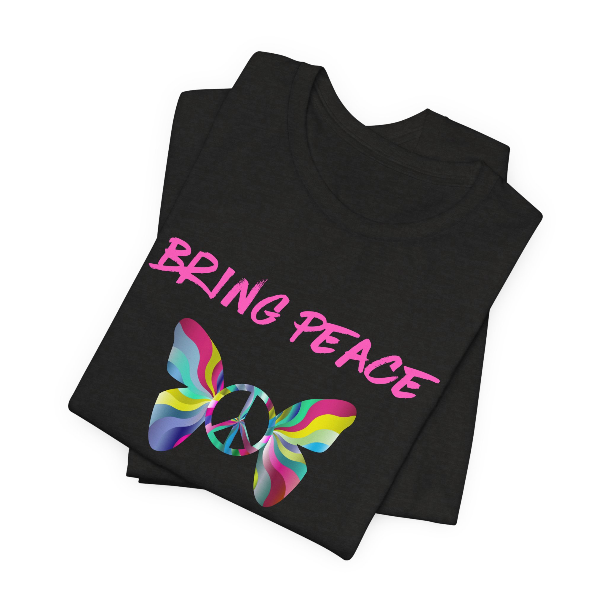 Bring Peace to Chaos (Pink Version)-Unisex Jersey Short Sleeve Tee - Image 23