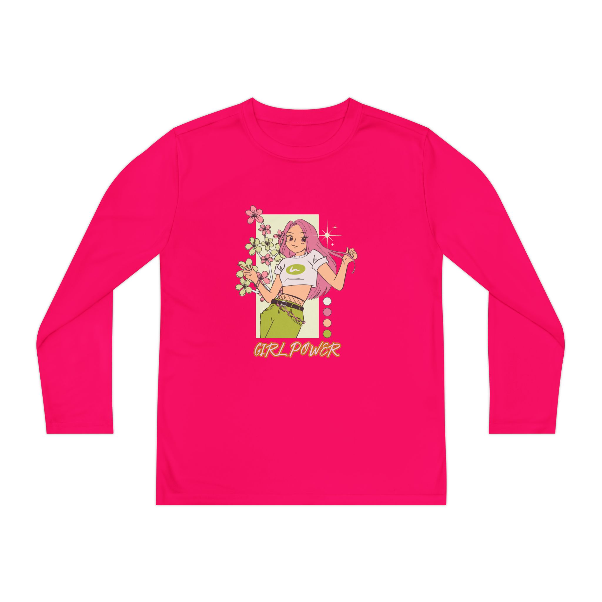 Girl Power-Youth Long Sleeve Competitor Tee - Image 33